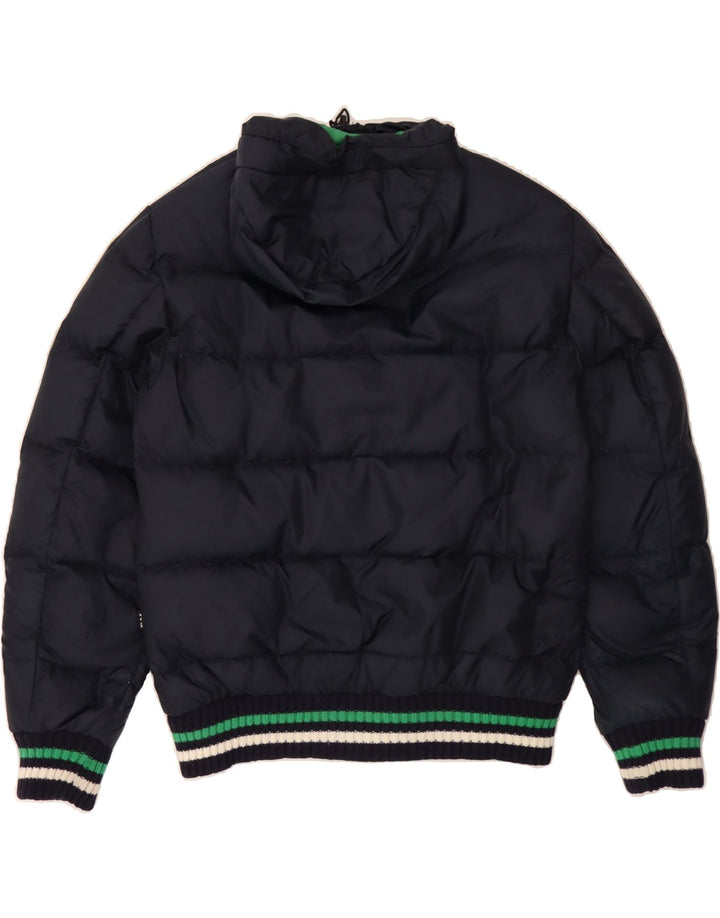 FRANKLIN & MARSHALL Mens Graphic Padded Jacket UK 36 Small Navy Blue Vintage Franklin & Marshall and Second-Hand Franklin & Marshall from Messina Hembry 