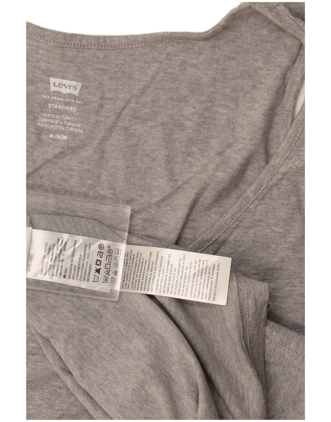 Levi's standardni muški prsluk, srednje sivi flekasti pamuk