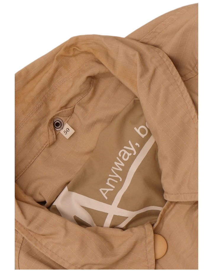 ANY WAY Mens Utility Jacket IT 50 Large Beige