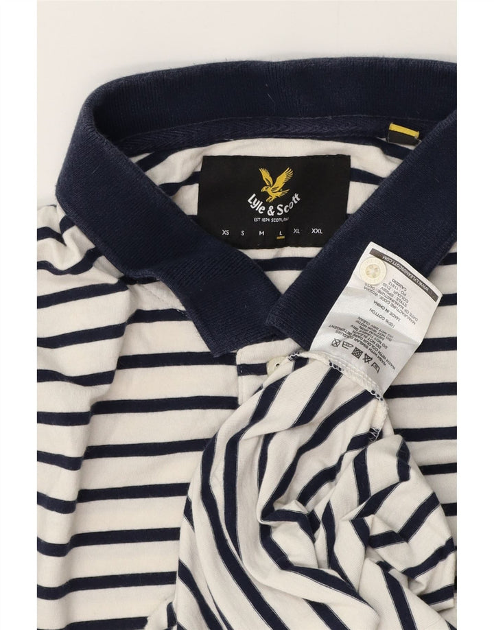 Lyle & Scott muška polo majica s velikim pamučnim bijelim prugama