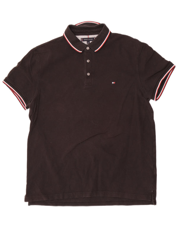 Tommy Hilfiger muška uska polo majica XL crni pamuk