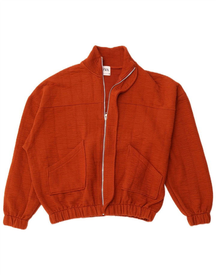 ZARA ženska prevelika bomber jakna UK 6 XS kestenjasti poliester