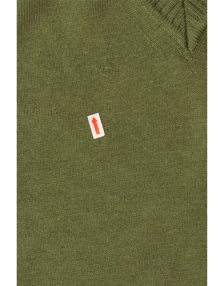 PIERRE CARDIN Ženski veliki džemper s V-izrezom UK 16 Veliki kaki