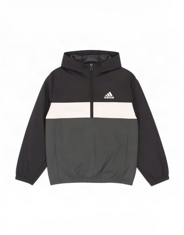 Adidas kišna jakna s kapuljačom za dječake 7-8 godina crne boje