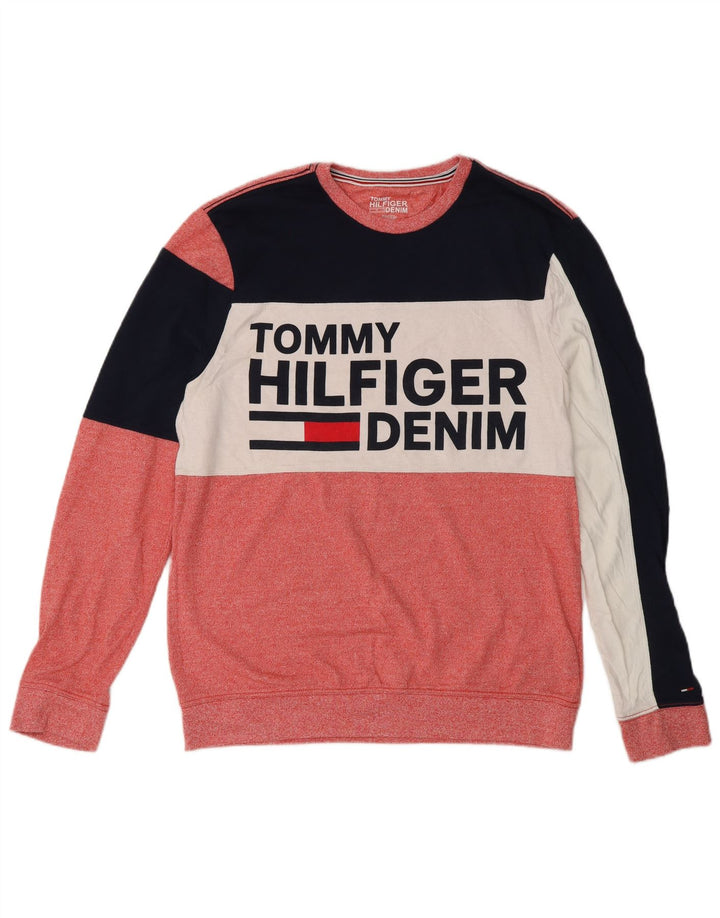 TOMMY HILFIGER Ženska majica s kratkim rukavima UK 14 srednje crvene boje