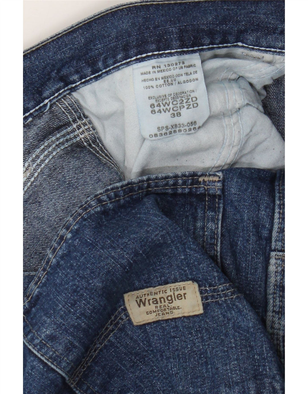 Wrangler muške kargo traper kratke hlače W38 XL plavi pamuk