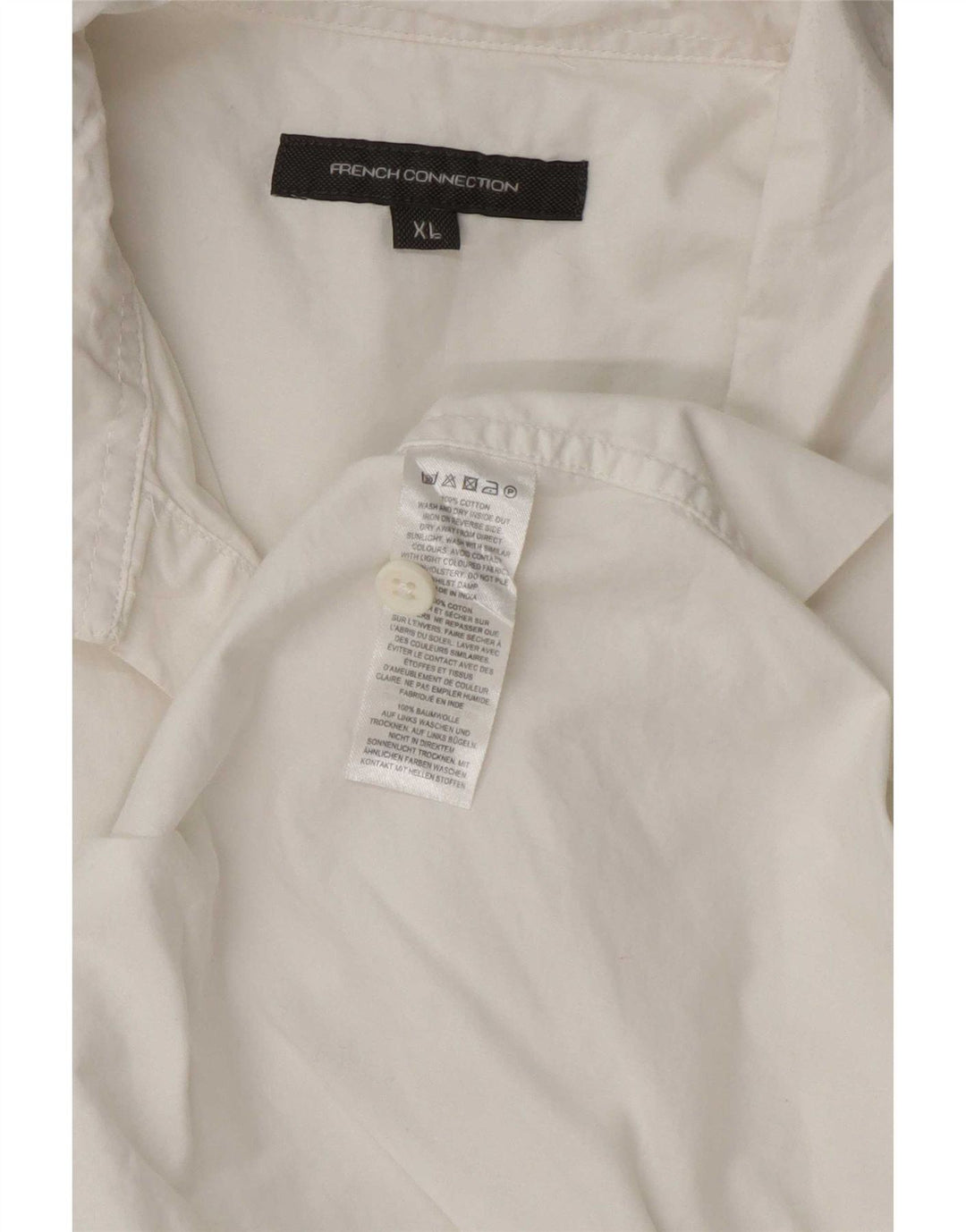 French Connection ženska prekomjerna majica s 3/4 rukavima UK 18 XL bijela