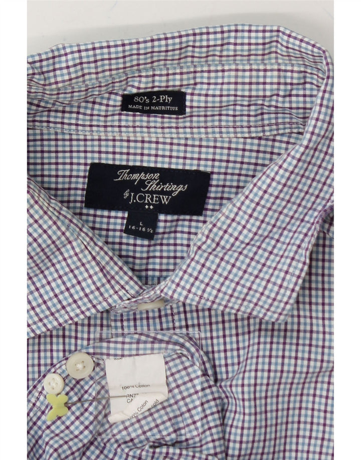 J. CREW Mens Thompson Shirt Size 16 16 1/2 Large Blue Check Vintage J. Crew and Second-Hand J. Crew from Messina Hembry 