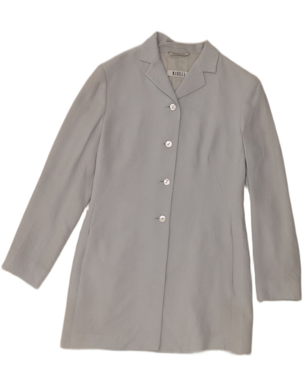 Ženska jakna Marella s 4 gumba, UK 10 Small Blue Rayon