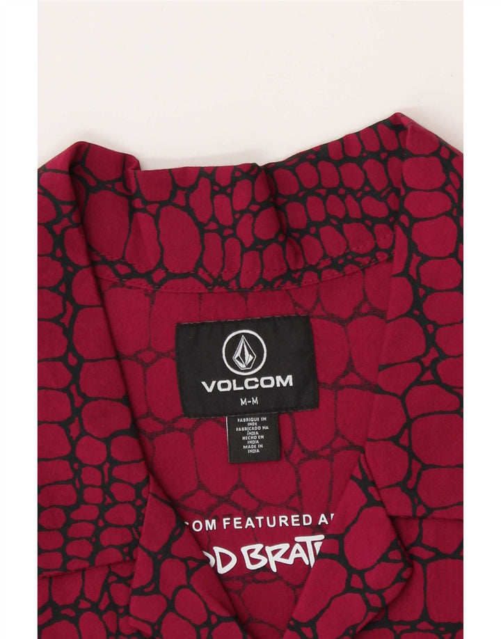 Volcom muška košulja kratkih rukava srednje crvene boje sa životinjskim printom