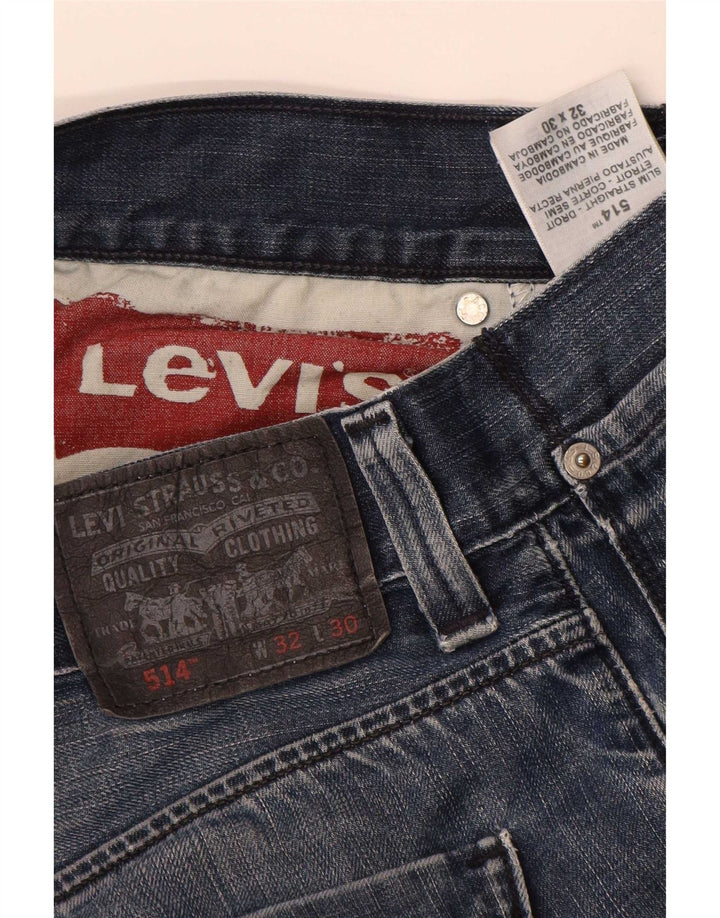 Levi's muške 514 ravne traperice W32 L30 plavi pamuk