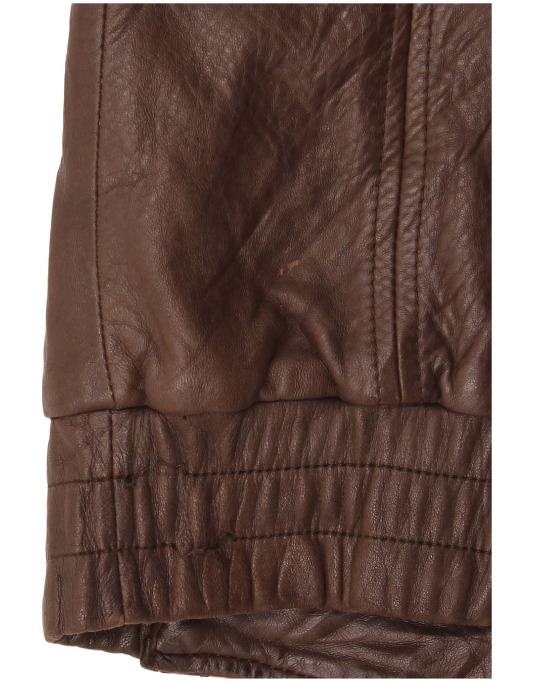 VINTAGE ženska kožna jakna UK 14 Srednje smeđa Argyle/Diamond koža