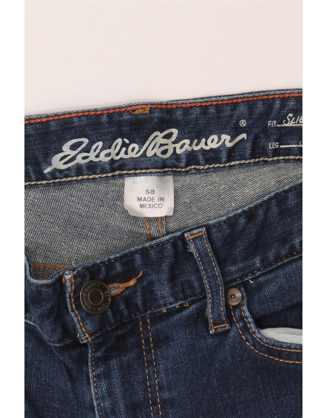 EDDIE BAUER Womens Straight Jeans US 8 Medium W27 L27 Navy Blue Vintage Eddie Bauer and Second-Hand Eddie Bauer from Messina Hembry 