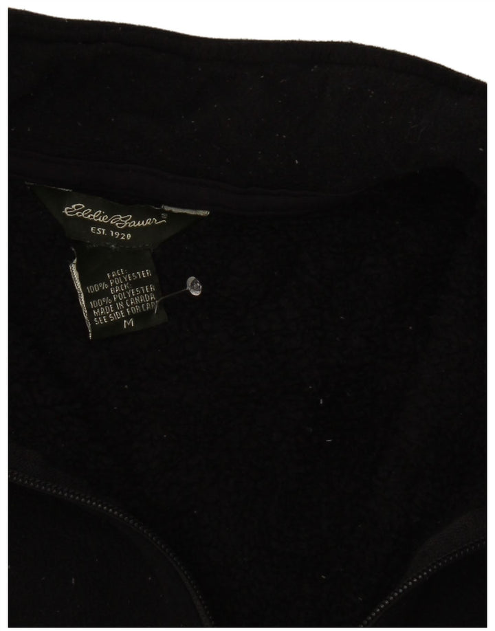 Eddie Bauer Ženski džemper od flisa s patentnim izrezom UK 12 Srednji crni poliester