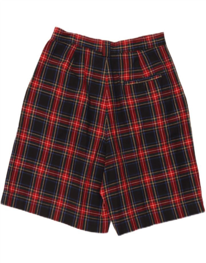 Gap muške kratke chino hlače s štipaljkama W30 srednje crne karirane boje