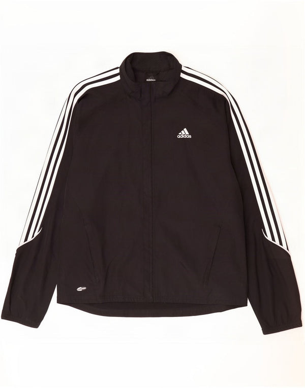 Adidas muška trenirka otporna na klimatske uvjete, velika jakna od crnog poliestera