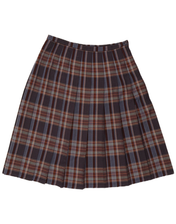 Eastex ženska plisirana suknja veličina 18 XL W36 smeđi karirani poliester