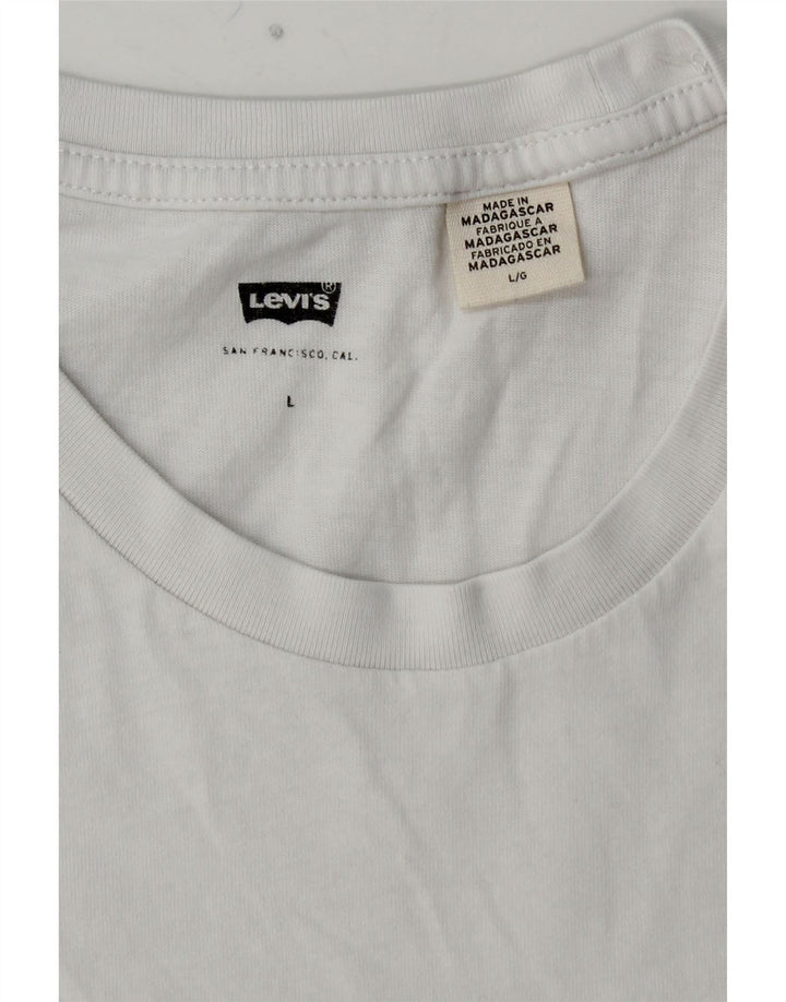 LEVI'S Muška velika bijela majica s grafičkim motivima