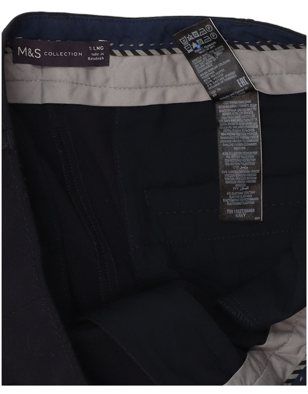 Marks & Spencer ženske odijelne hlače UK 12 srednje W34 L32 tamnoplave