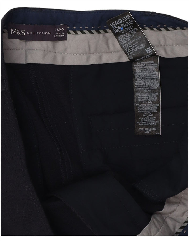 Marks & Spencer ženske odijelne hlače UK 12 srednje W34 L32 tamnoplave