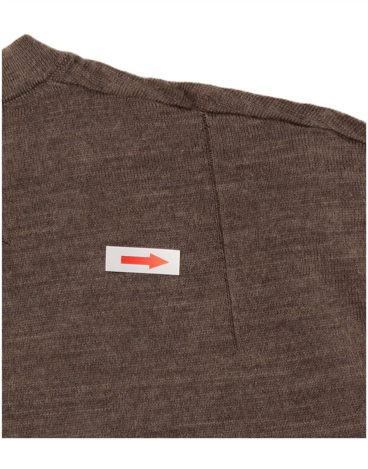 Svi sveti muški džemper s okruglim izrezom srednje smeđe merino vune