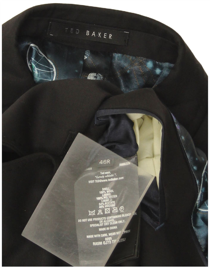 Ted Baker muška jakna s 2 gumba US 46 3XL crna vuna