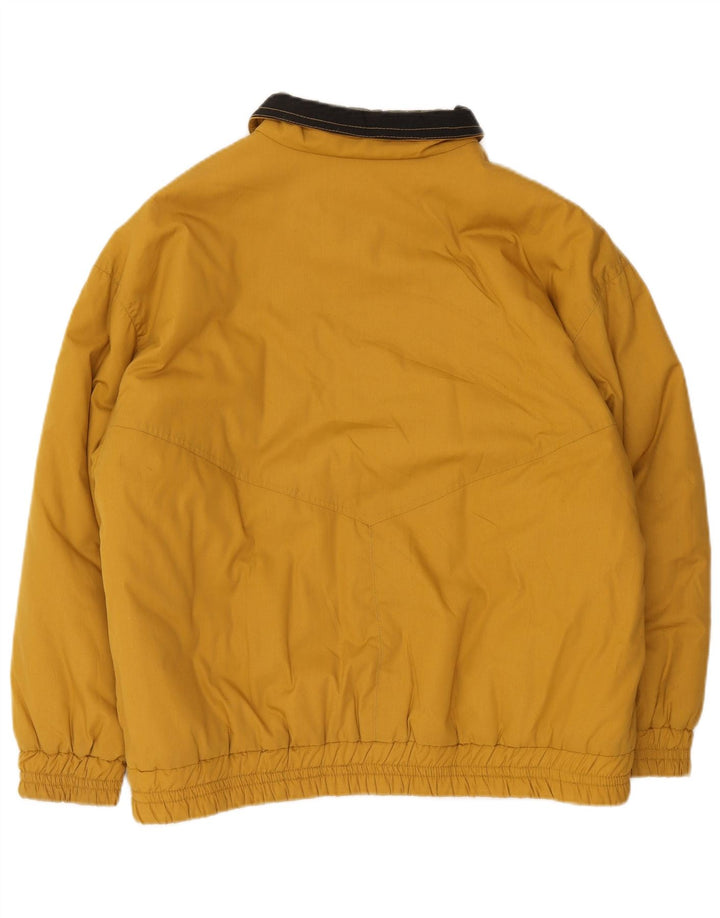 Vintage ženska prevelika bomber jakna EU 40 srednje žuti poliester