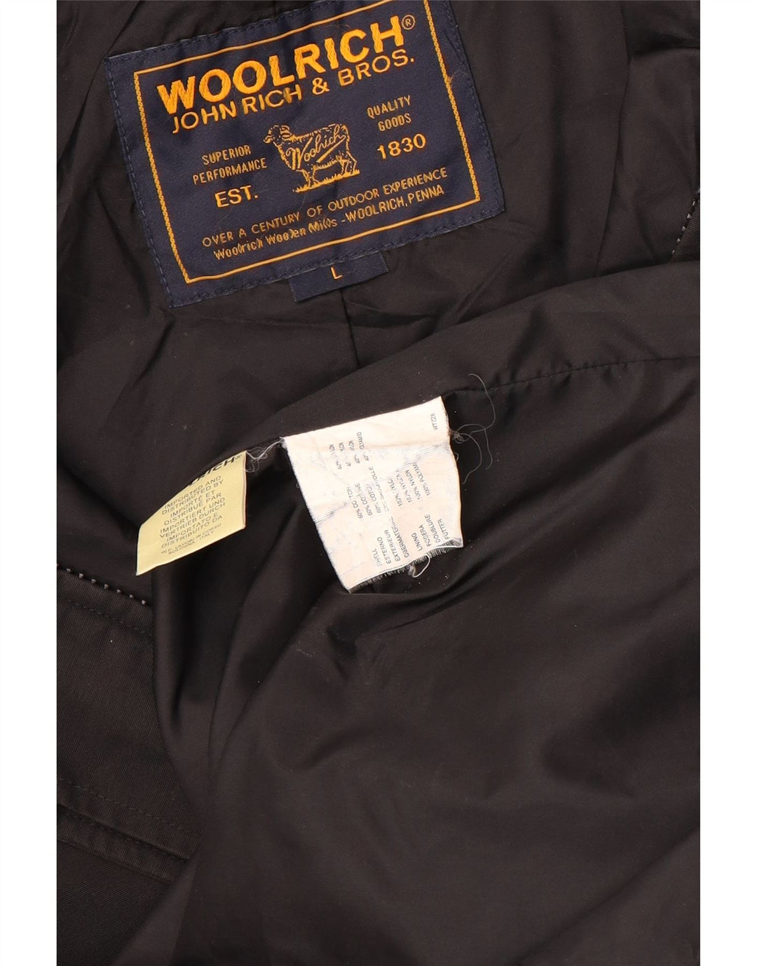 Woolrich ženski kaput s kapuljačom UK 16 veliki crni pamuk