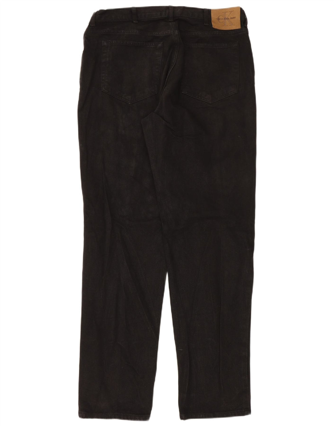 Calvin Klein muške ravne traperice W38 L34 crni pamuk