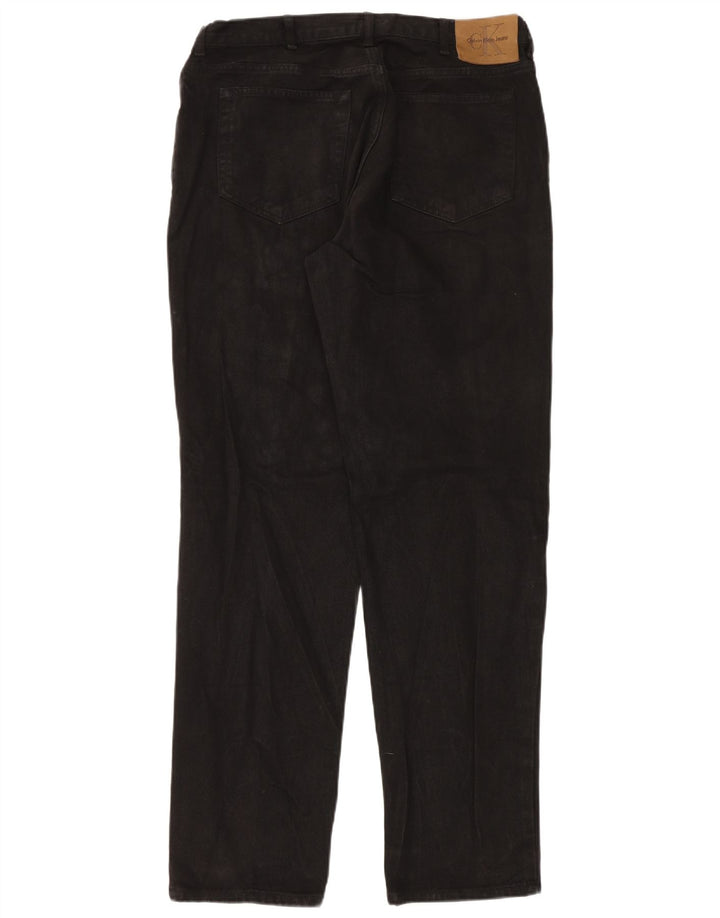 Calvin Klein muške ravne traperice W38 L34 crni pamuk