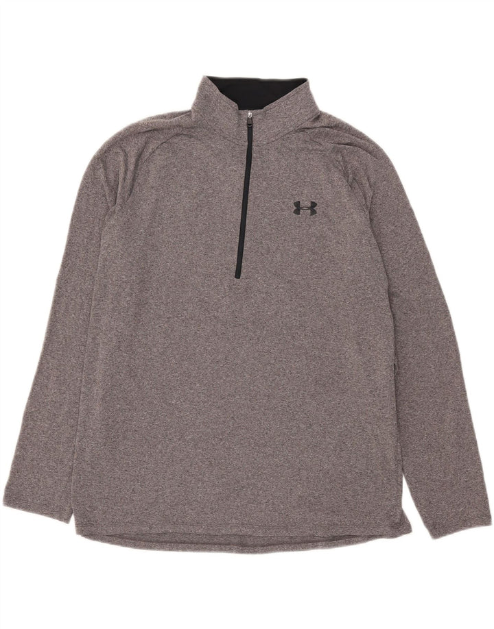 Muška trenirka Under Armour Heat Gear Zip Neck Top XL siva trenirka