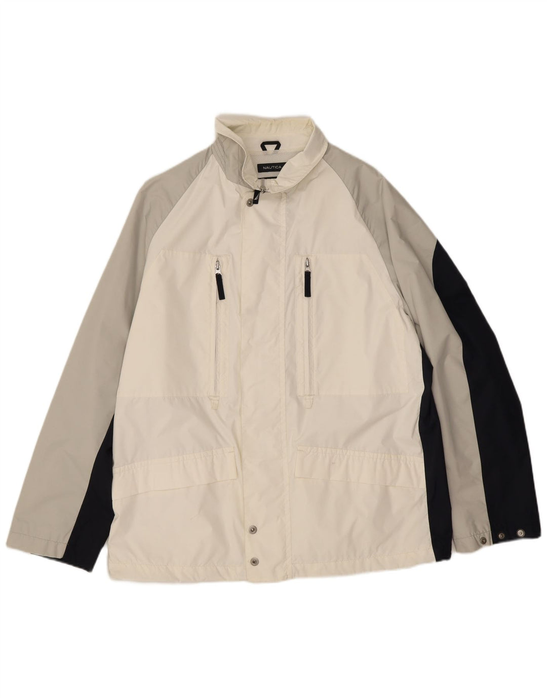 Nautica Muška kišna jakna UK 40 Large White Colourblock najlon