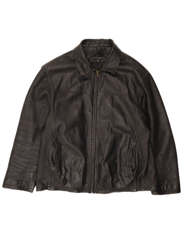 VINTAGE muška kožna jakna UK 44 2XL crna