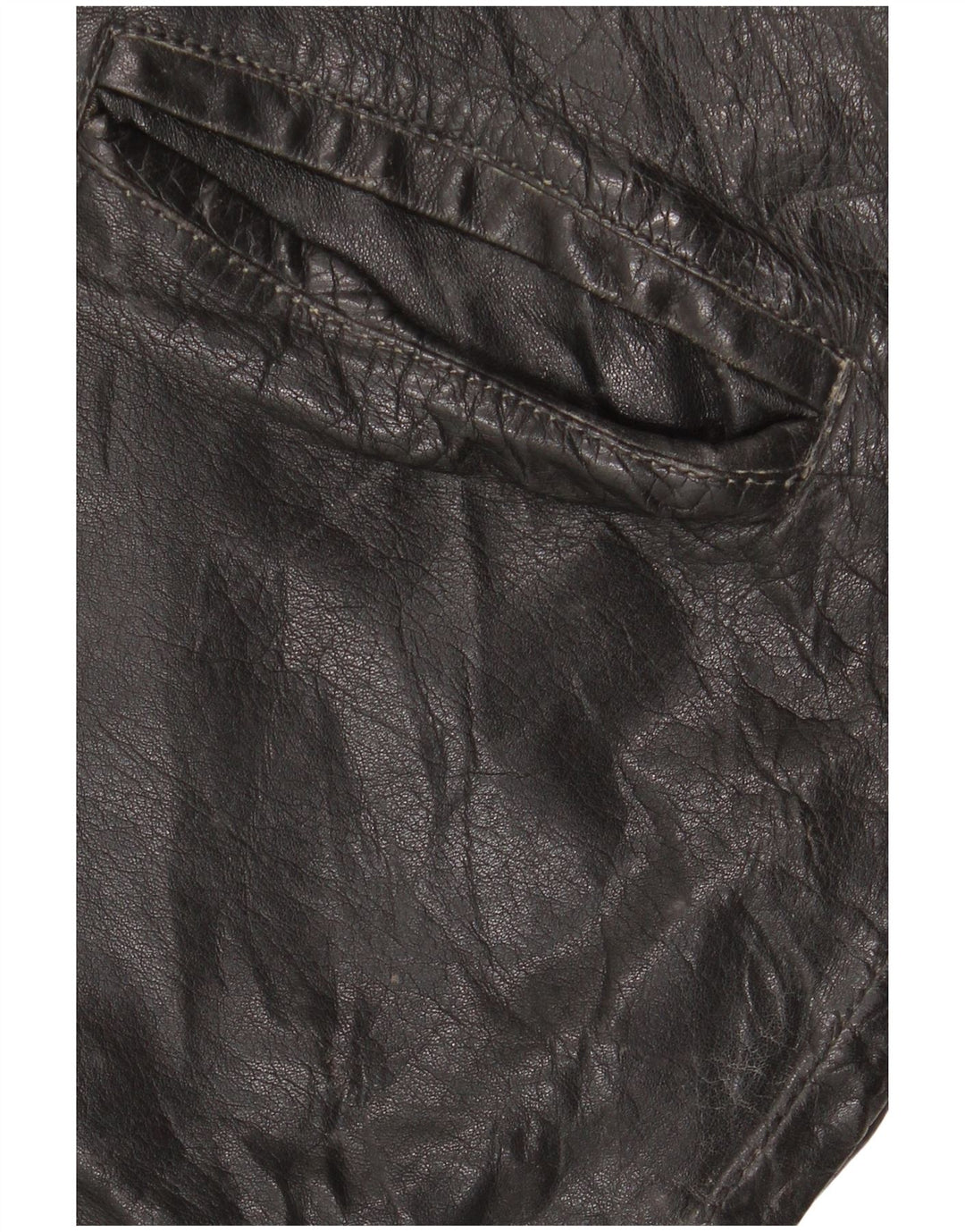 Vintage muška kožna jakna UK 42 XL crna koža