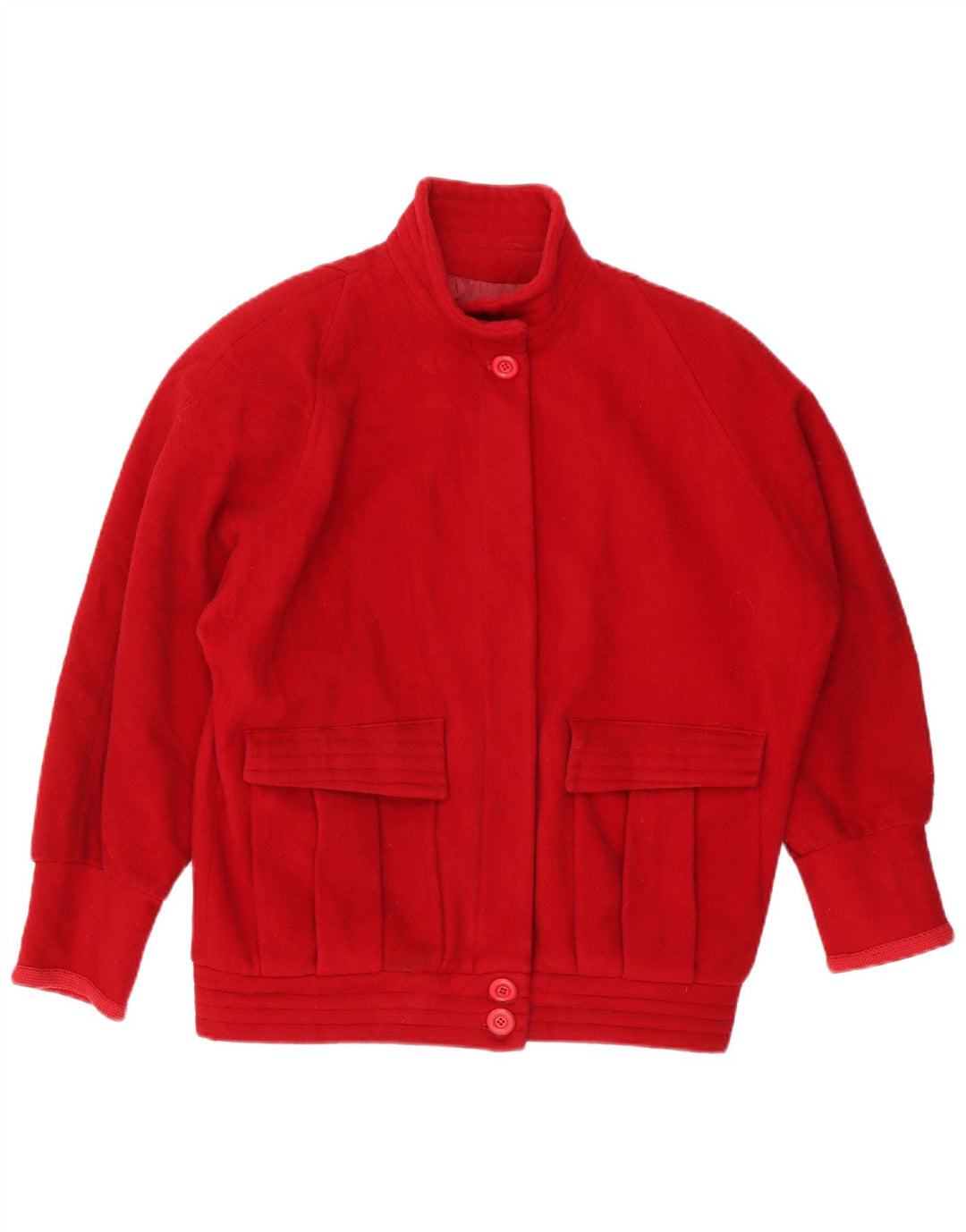 Vintage ženska prevelika bomber jakna EU 42 velika crvena vunena