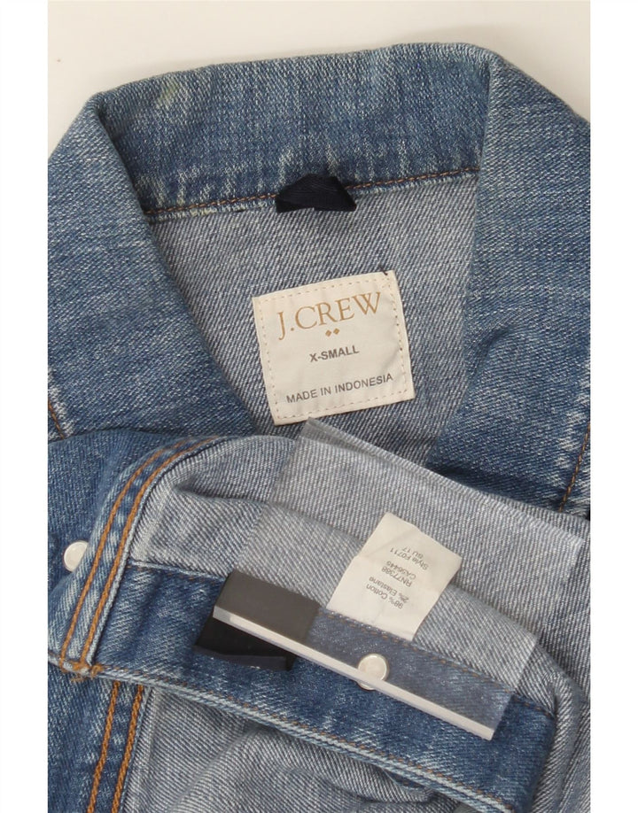 J. CREW Womens Denim Jacket UK 6 XS Blue Cotton Vintage J. Crew and Second-Hand J. Crew from Messina Hembry 