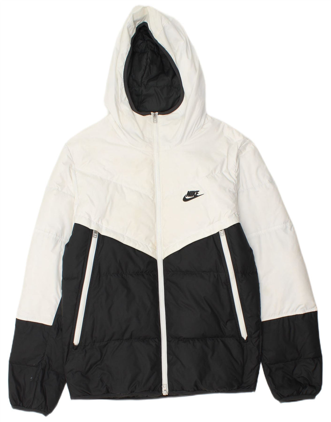 Nike muška podstavljena jakna s kapuljačom UK 36 mali crni poliester u boji