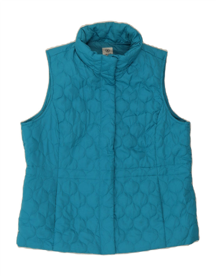 IZOD Womens Petite Quilted Gilet UK 16 Large Blue Polyester Vintage Izod and Second-Hand Izod from Messina Hembry 