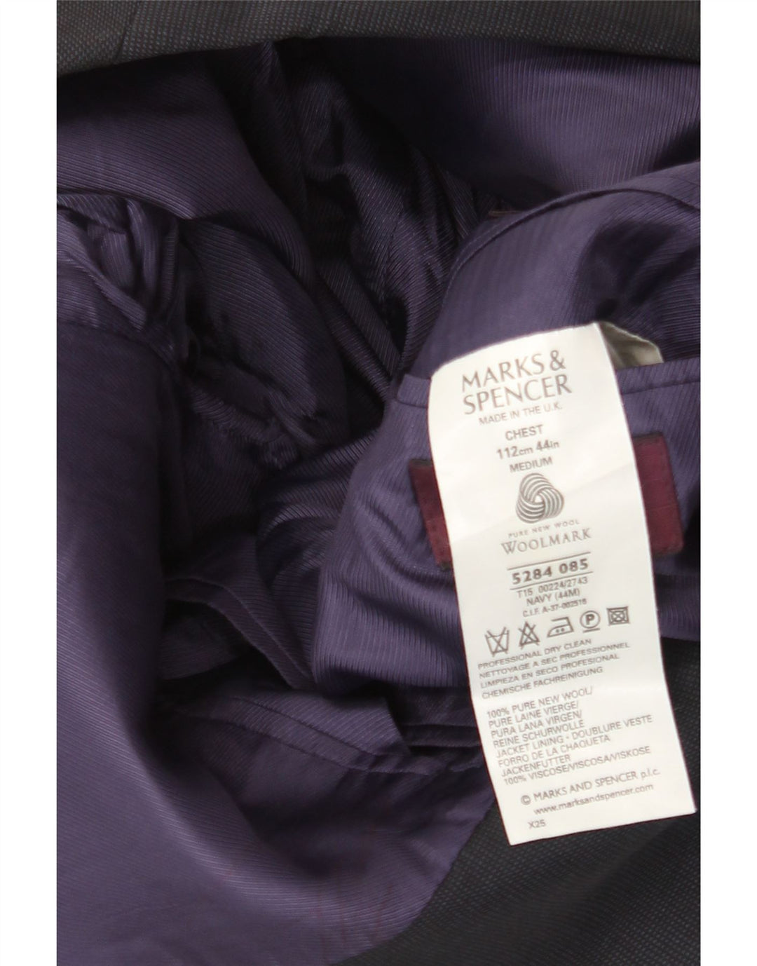 Marks & Spencer muška jakna sa 3 gumba UK 44 2XL tamnoplava nova vuna