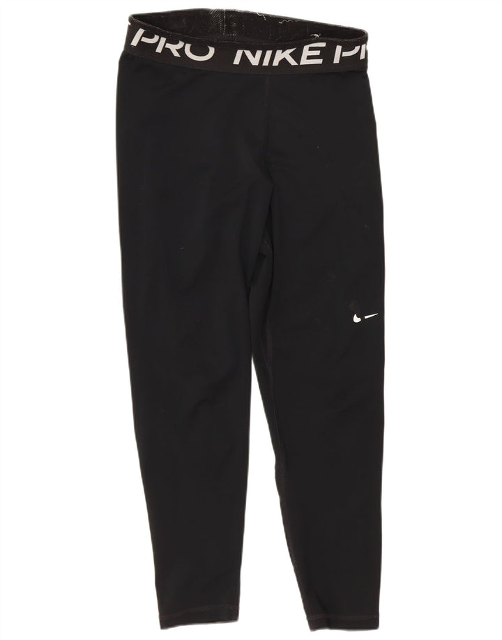 Nike ženske kapri grafičke tajice UK 8 male crne