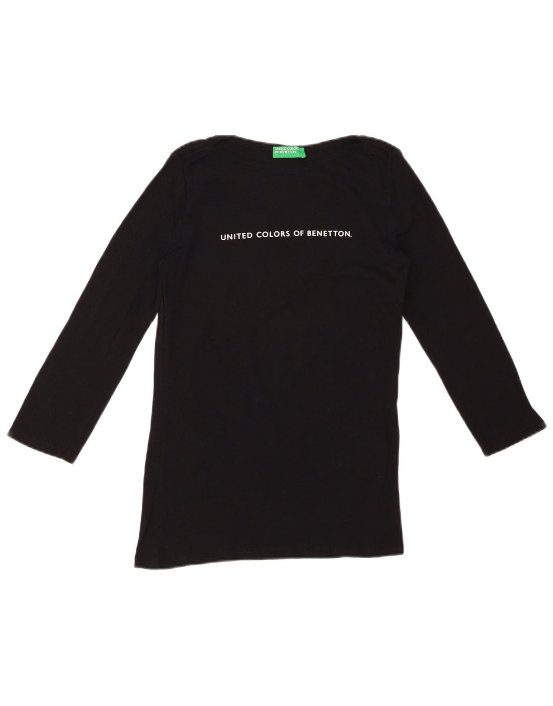 BENETTON Ženska majica s 3/4 rukavima UK 8 Mala crna
