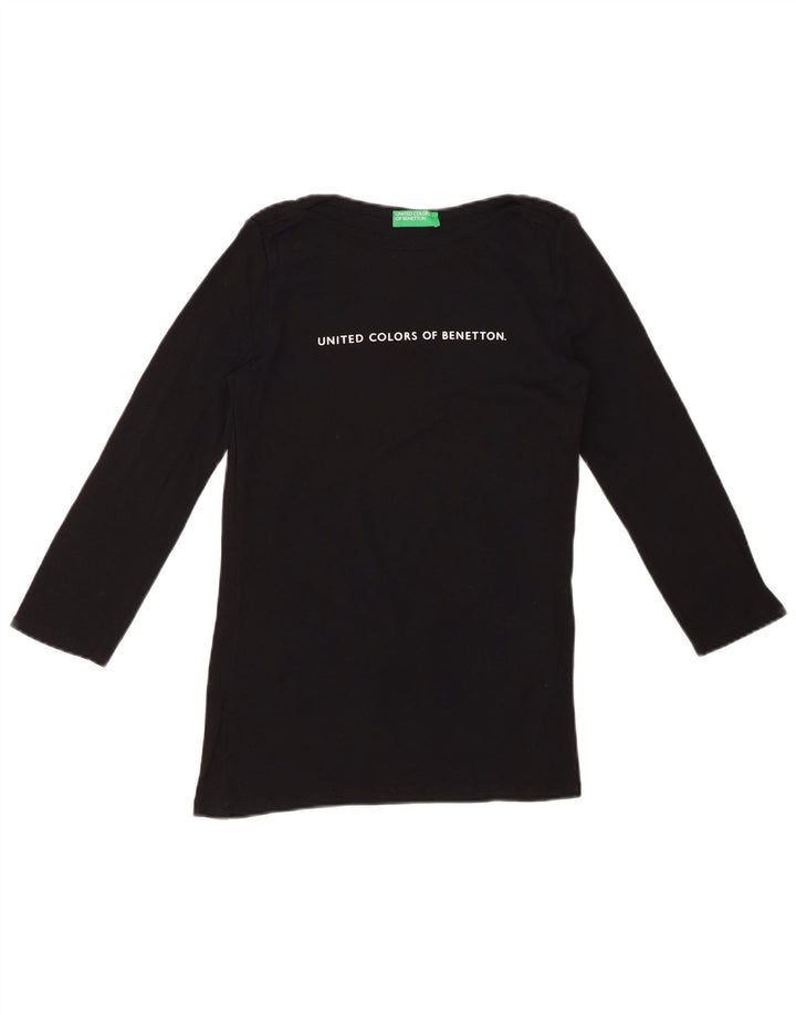BENETTON Ženska majica s 3/4 rukavima UK 8 Mala crna