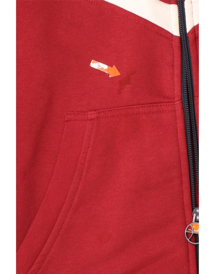 ELLESSE muški pulover s kapuljačom na patentni zatvarač srednje crvene boje, pamuk