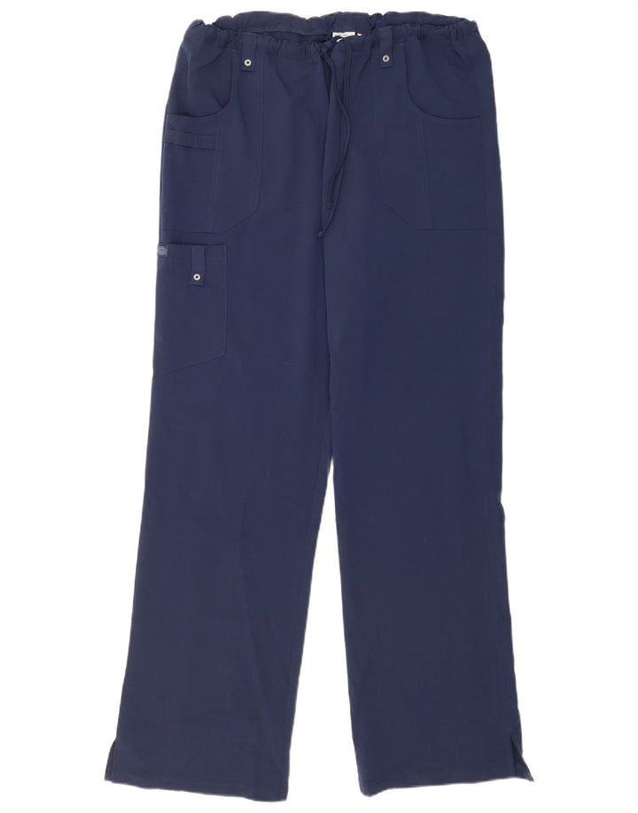 Dickies ženske ravne kargo hlače velike W34 L33 tamnoplavi poliester