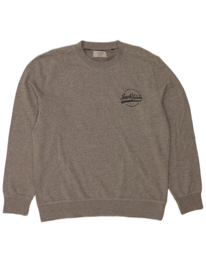 Jack & Jones muški džemper XL sivi pamuk