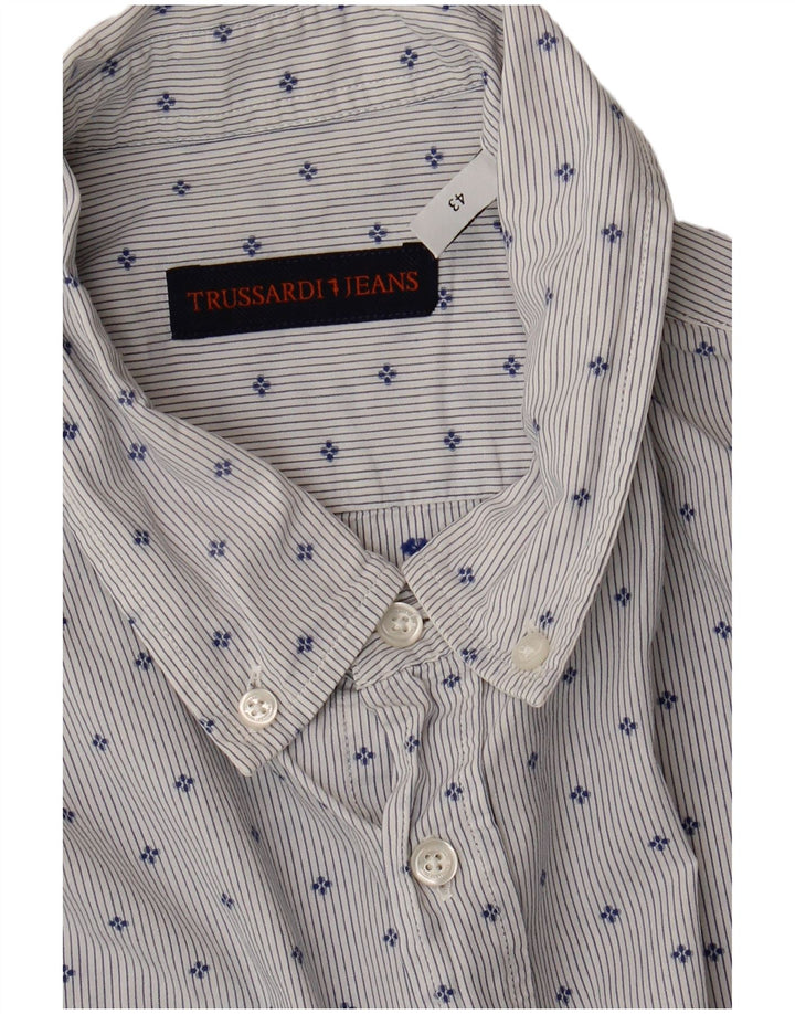 Trussardi Jeans muška košulja veličina 43 velike plave točke