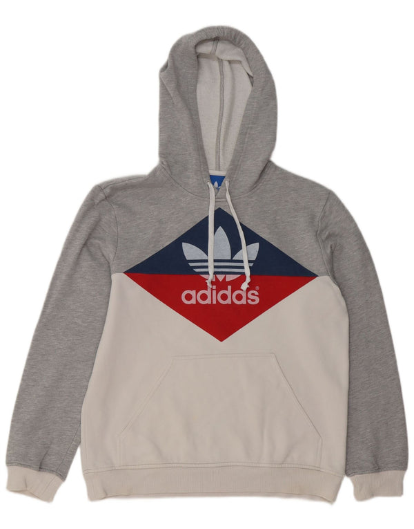 ADIDAS muška majica s kapuljačom s kapuljačom srednje sive boje, pamuk
