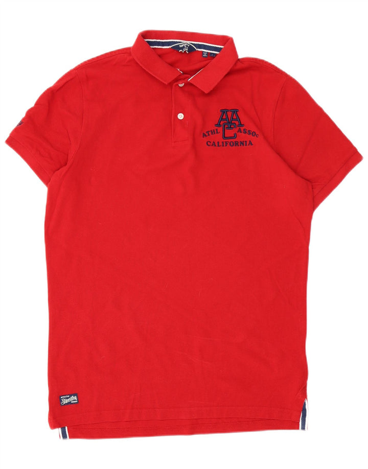 Superdry muška grafička polo majica velika crvena pamuk