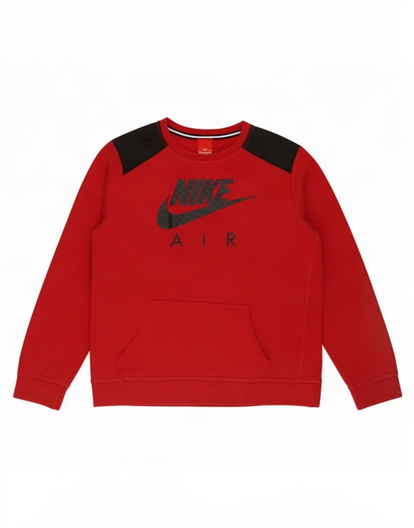 Nike Boys Graphic Sweatshirt Džemper 13-14 godina XL Red Colourblock Pamuk