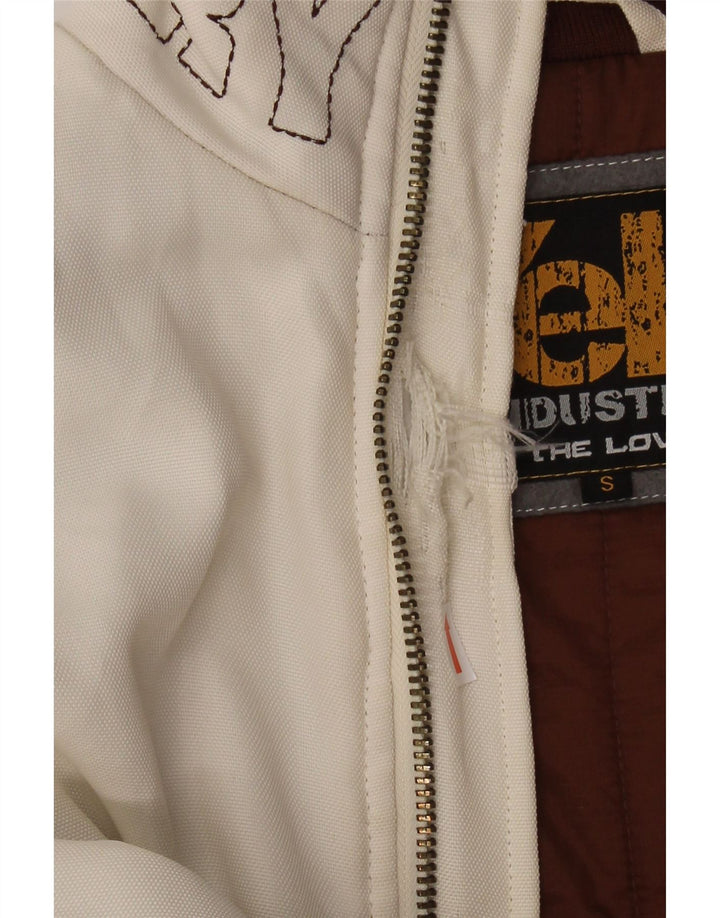 VIKATI! Muška bomber jakna slobodnog kroja UK 36 mali bijeli poliester